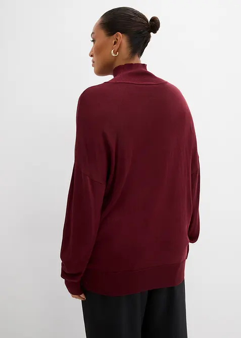 Leichter Feinstrickpullover mit breitem Turtleneck aus Viskose-Mix, bonprix