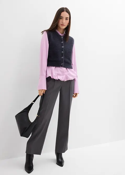 Strick-Weste aus Federgarn-Viskose-Mix, bonprix