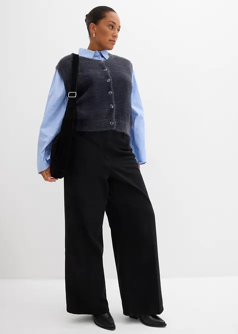 Strick-Weste aus Federgarn-Viskose-Mix, bonprix