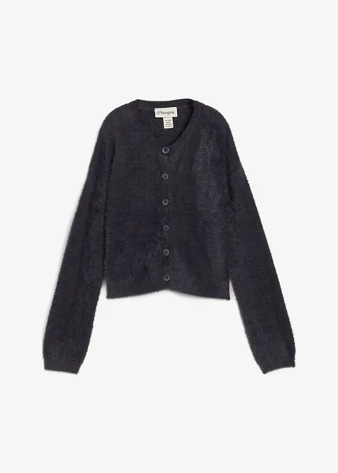 Strickjacke aus Federgarn-Viskose-Mix, bonprix