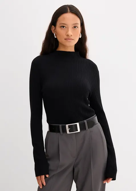 Rippshirt aus Viskose-Mix, bonprix