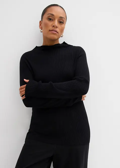 Rippshirt aus Viskose-Mix, bonprix