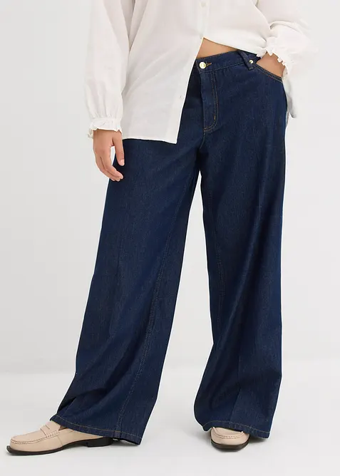 Wide-Leg-Jeans Mid Waist, bonprix