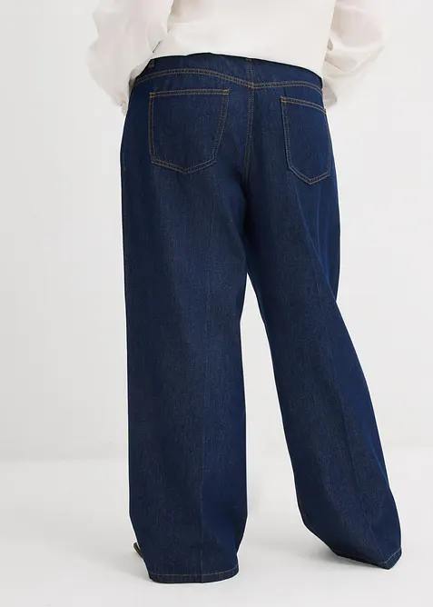 Wide-Leg-Jeans Mid Waist, bonprix