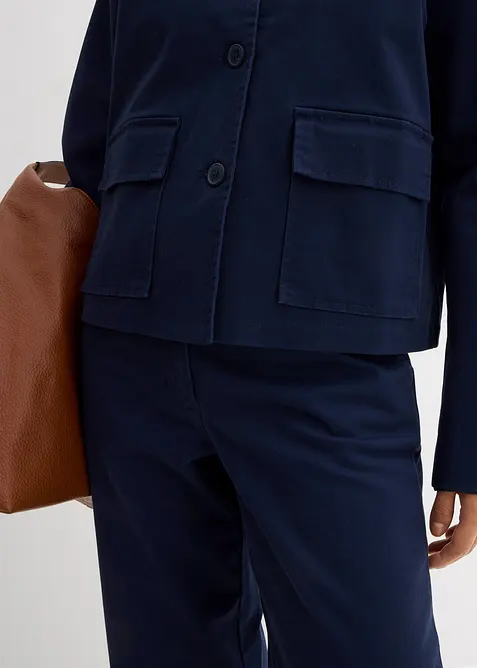 Kurze Übergangsjacke aus elastischem Bio-Baumwoll-Mix, bonprix