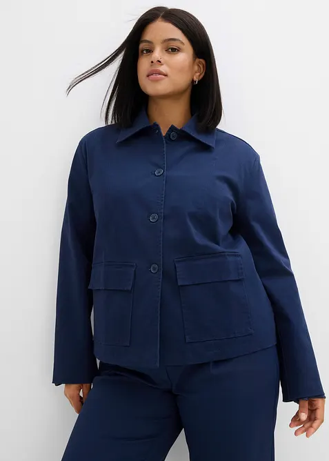 Veste courte de mi-saison en coton extensible, bonprix