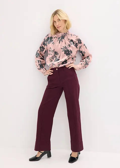 Blouse en satin de viscose mélangée, bonprix