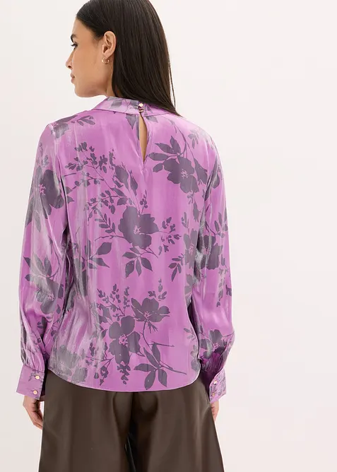 Blouse en satin de viscose mélangée, bonprix