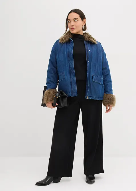 Veste en jean légèrement rembourrée, bonprix