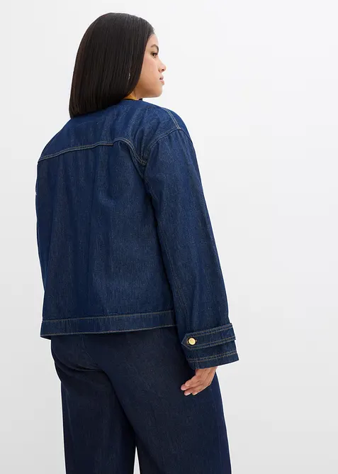 Veste en jean à col en velours côtelé, bonprix