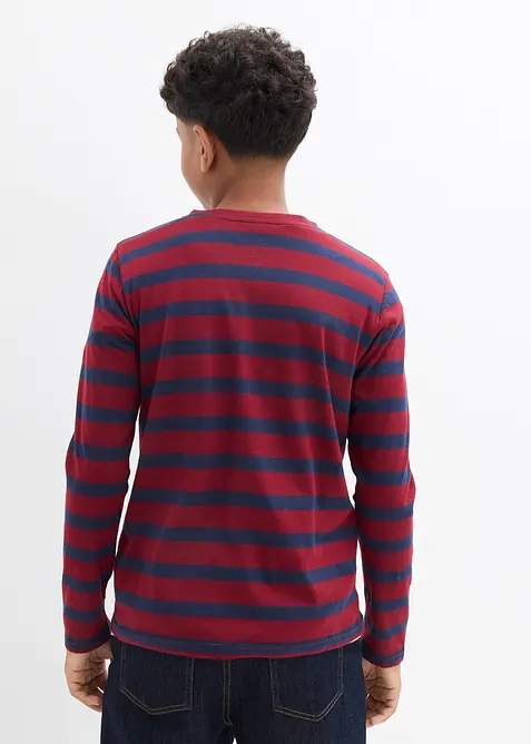 Lot de 3 T-shirts col tunisien 100% coton, bonprix