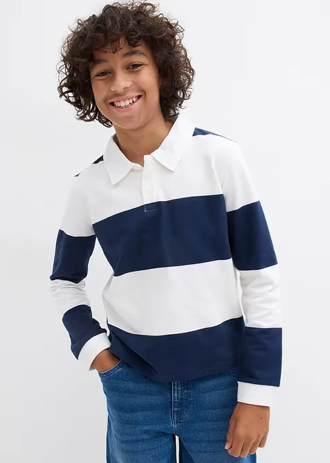 Polo-Sweatshirt aus reiner Bio-Baumwolle, bonprix