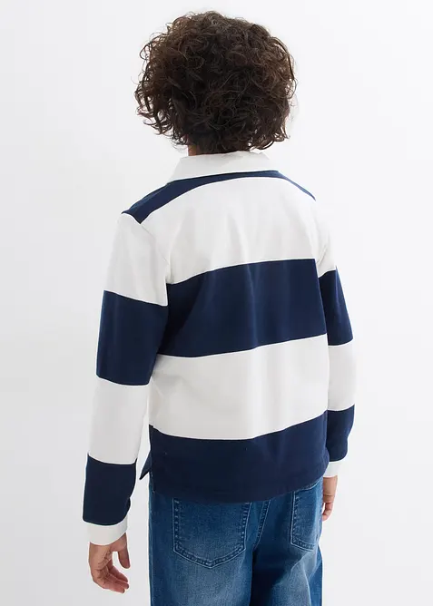 Polo-Sweatshirt aus reiner Bio-Baumwolle, bonprix