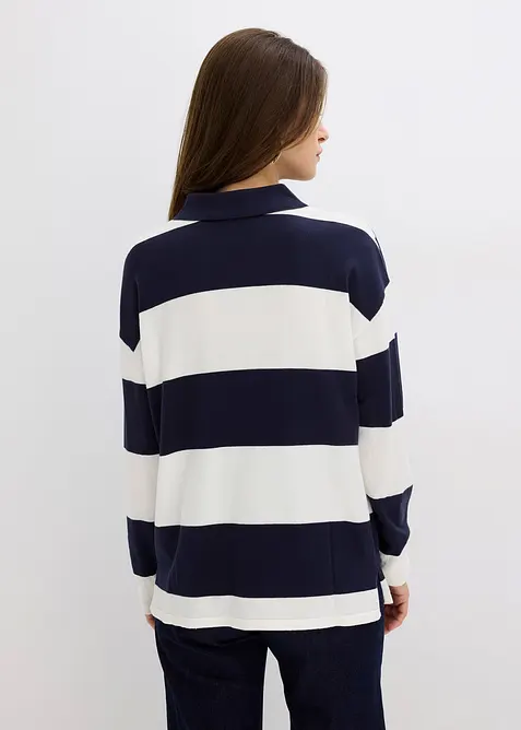 Oversize-Pullover mit Polokragen, bonprix