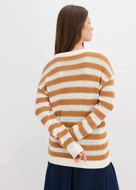 Oversize-Pullover aus reiner Baumwolle, bonprix