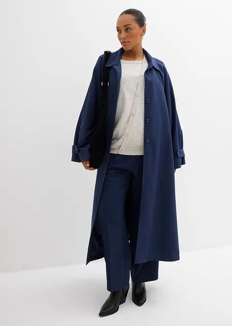 Feinstrickpullover mit asymmetrischer Knopfleiste, bonprix