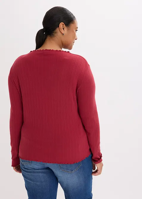 Figurbetontes Rippshirt, bonprix