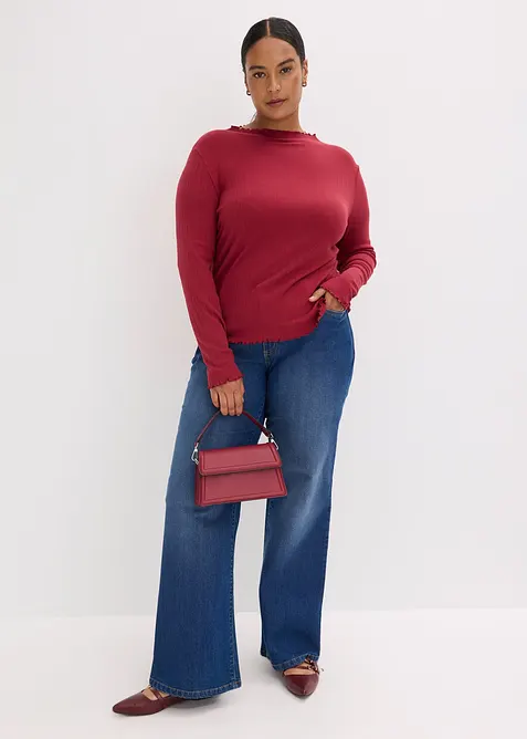 Figurbetontes Rippshirt, bonprix