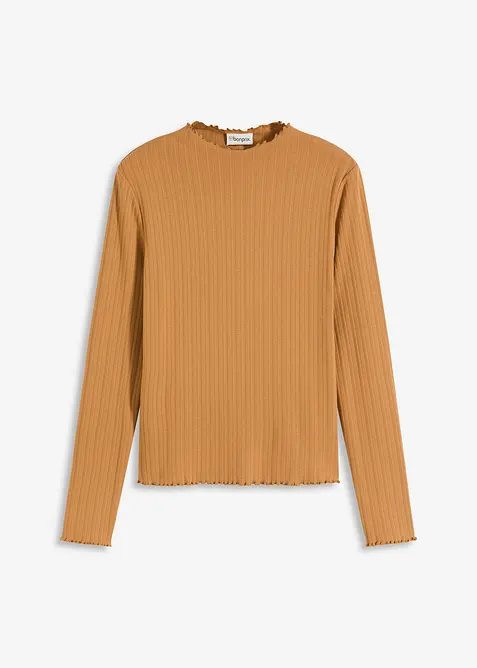 Figurbetontes Rippshirt, bonprix