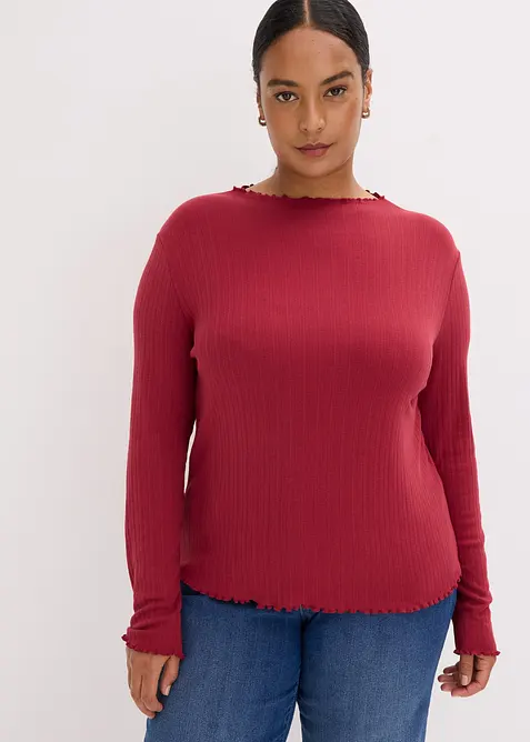 Figurbetontes Rippshirt, bonprix