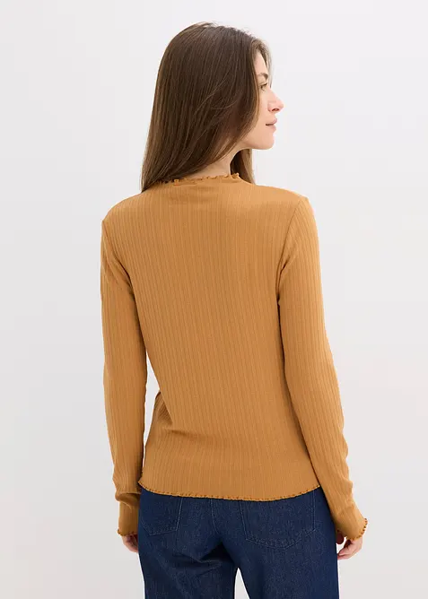 Figurbetontes Rippshirt, bonprix