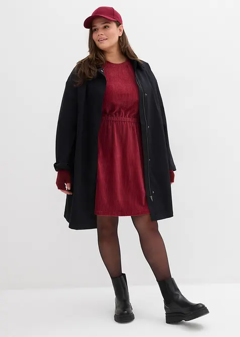 Robe en velours c&ocirc;tel&eacute; extensible, bonprix