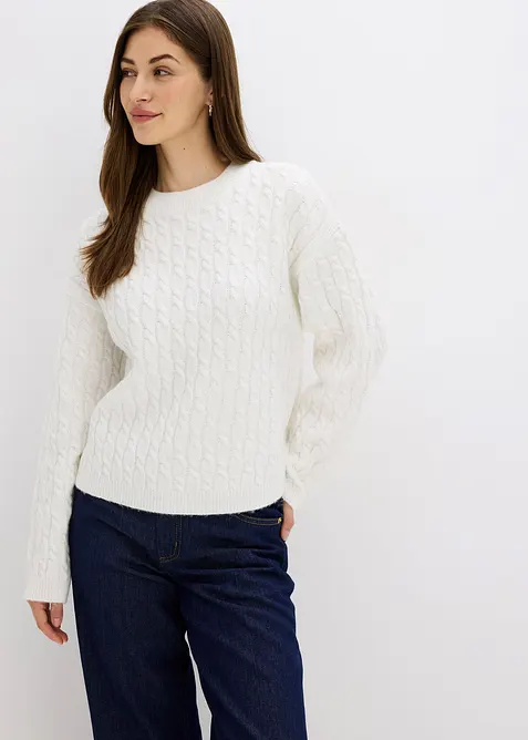 Pull à motif torsadé, bonprix