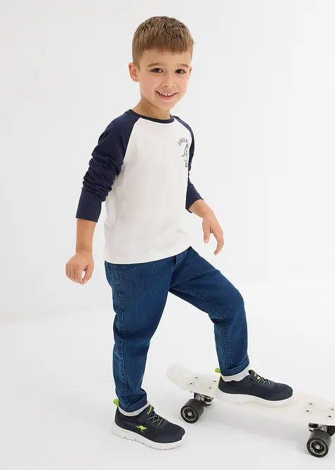 T-shirt manches longues raglan 100% coton, bonprix