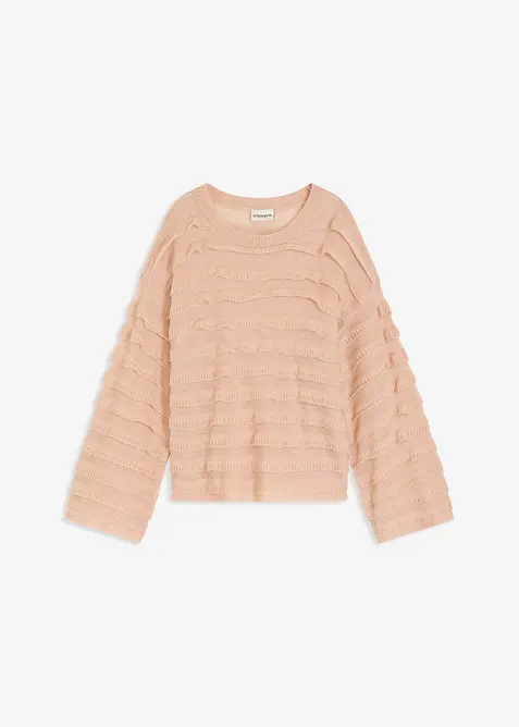 Oversize-Pullover, semi-transparent, bonprix