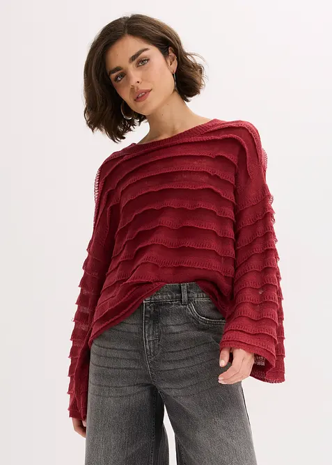 Oversize-Pullover, semi-transparent, bonprix