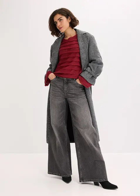 Oversize-Pullover, semi-transparent, bonprix