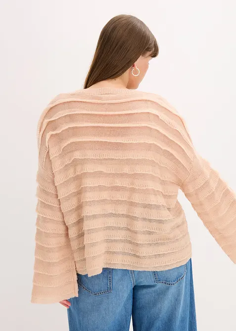 Oversize-Pullover, semi-transparent, bonprix