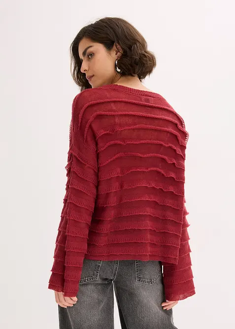 Oversize-Pullover, semi-transparent, bonprix