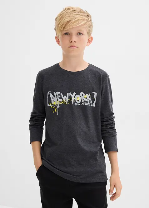 T-shirt manches longues à imprimé, bonprix