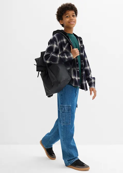 Chemise en flanelle à capuche, bonprix