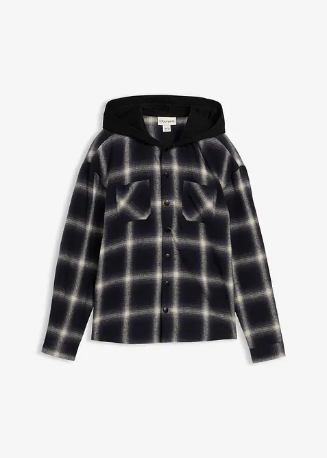 Chemise en flanelle à capuche, bonprix