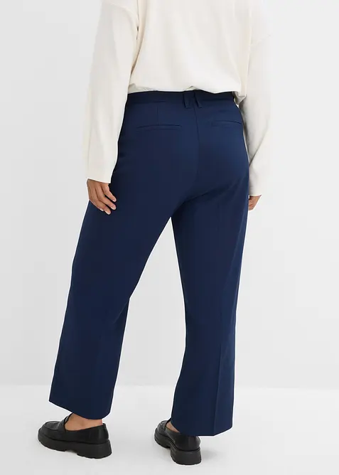 Pantalon large en coton extensible, longueur 7/8, bonprix