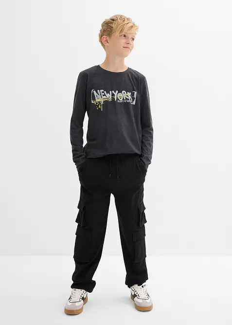 T-shirt manches longues à imprimé, bonprix