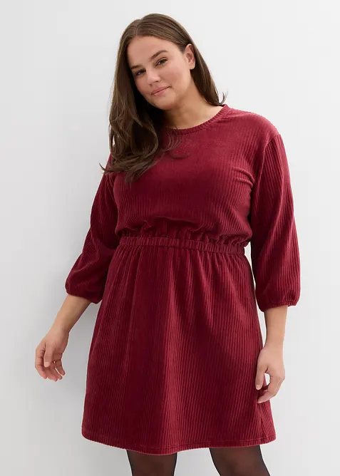 Robe en velours c&ocirc;tel&eacute; extensible, bonprix
