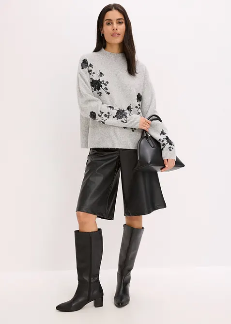 Pullover mit Pailettenstickerei, bonprix