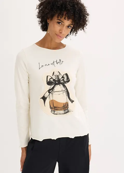 Langarmshirt aus Baumwollstretch, bonprix