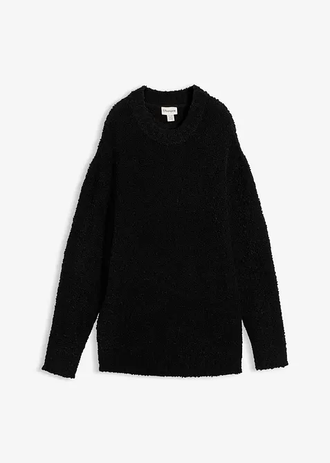Pull oversize en maille bouclette, bonprix