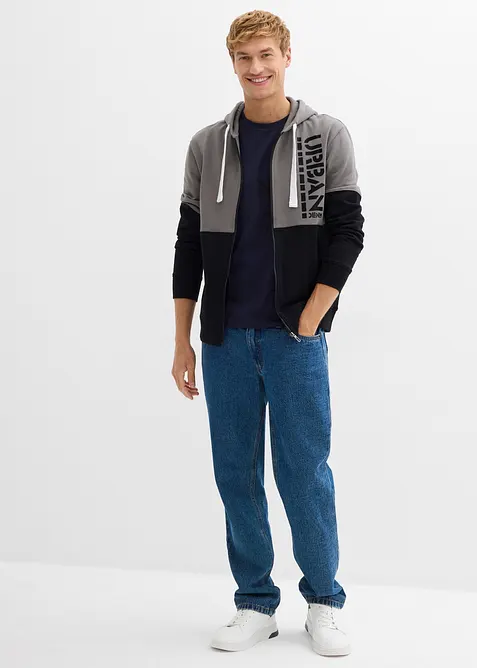 Kapuzen-Sweatjacke aus reiner Bio-Baumwolle, bonprix