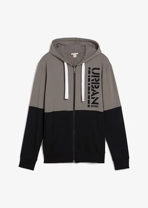 Kapuzen-Sweatjacke aus reiner Bio-Baumwolle, bonprix