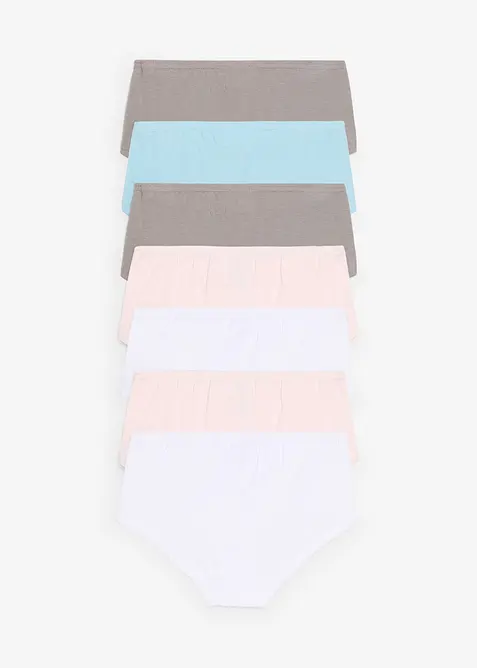 Lot de 7 culottes en coton doux avec nœud en satin, bonprix