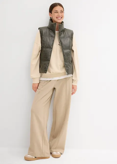 Gilet sans manches enduit et matelassé, bonprix