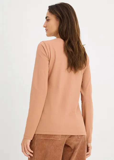 Langarmshirt mit reiner Bio-Baumwolle (2er Pack), bonprix