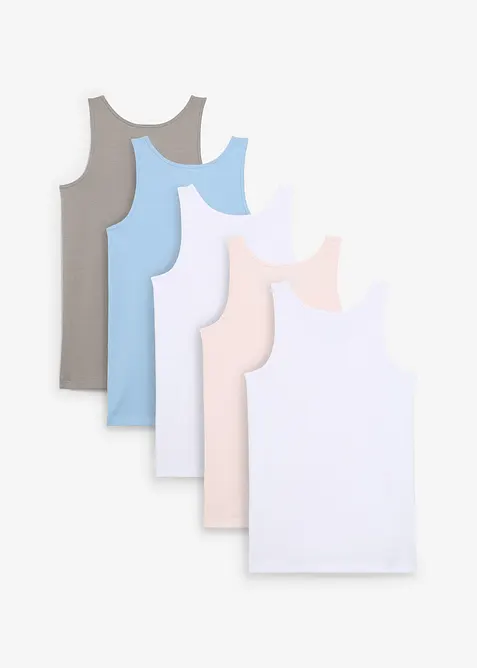 Lot de 5 caracos en coton doux avec nœud en satin, bonprix