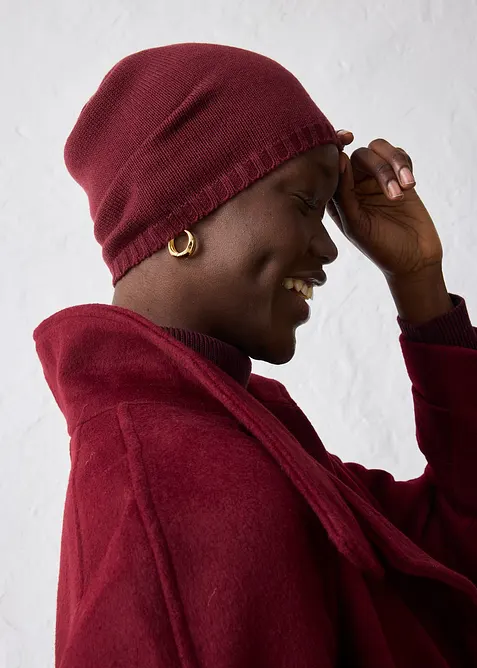 Bonnet en fine maille de laine mérinos, bonprix