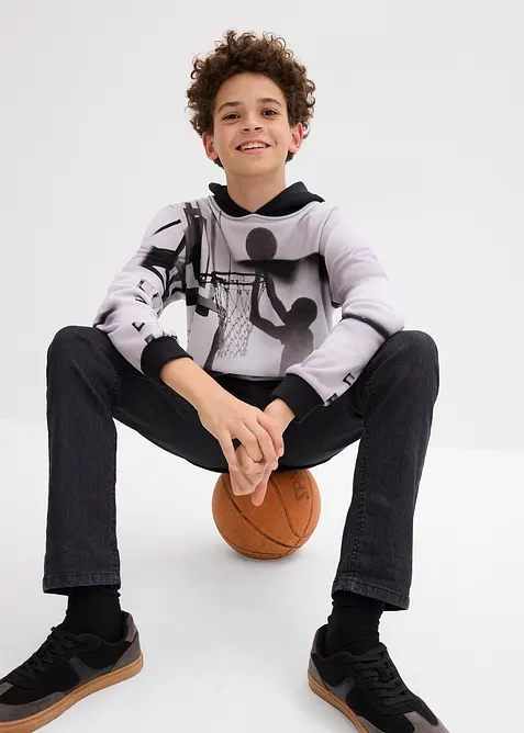 Sweat à capuche en molleton doux, bonprix